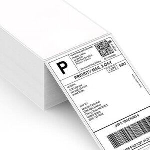 MUNBYN Thermal Direct Shipping Label (Pack of 500 4x6 Per Fanfold Labels) -